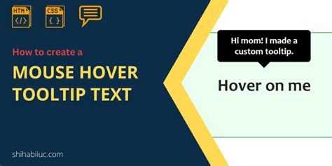 html tooltip on mouseover.